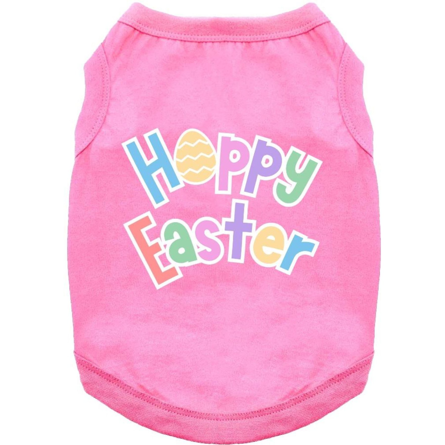 Doggie Design Hoppy Easter Graphic Dog Shirt, Carnation Pink, XXX-Large