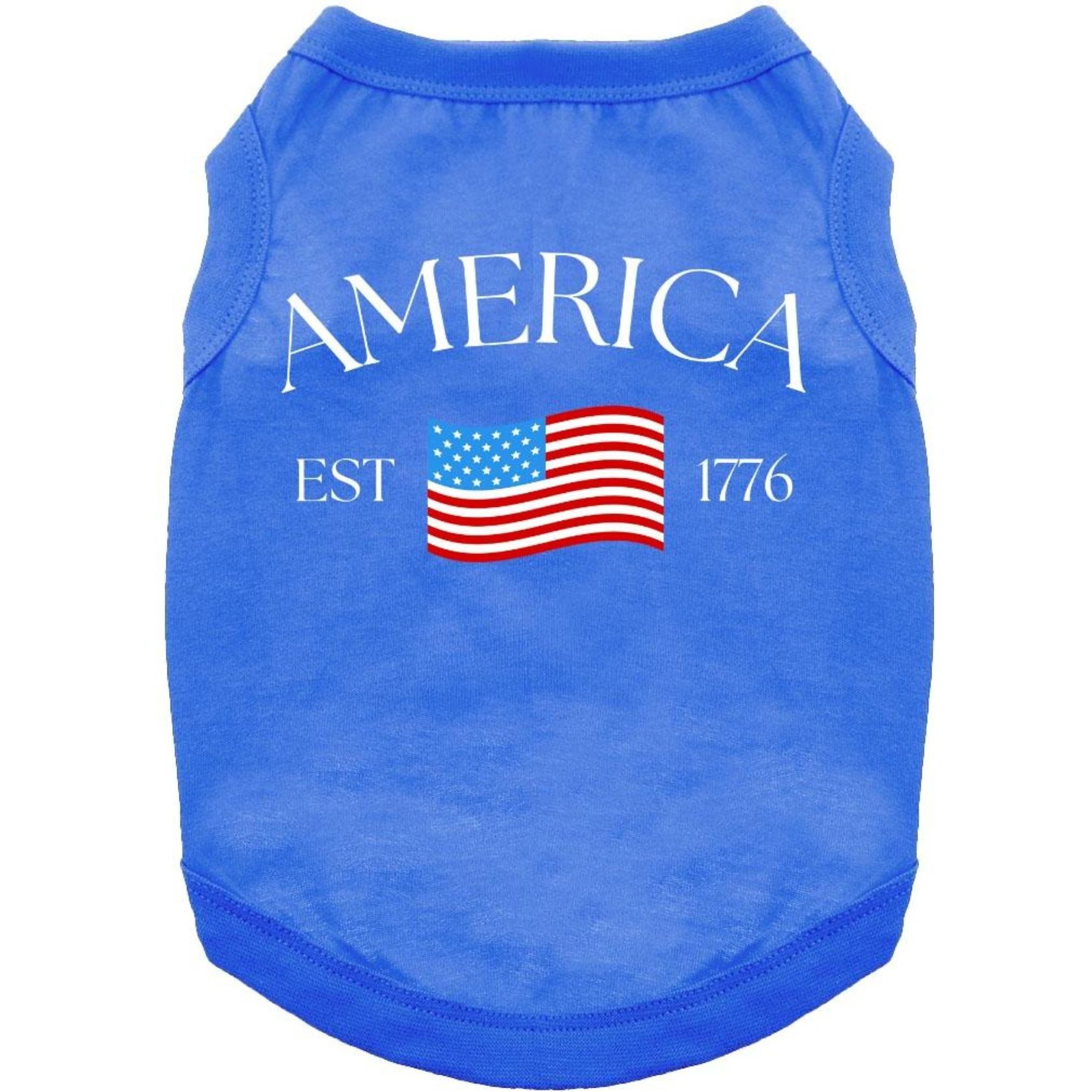 Doggie Design America Graphic Dog Shirt, Blue, XXX-Large