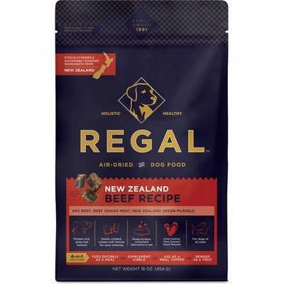 Regal Pet Foods Regal Pet Foods Air-Dried Limited Ingredient Diet Beef Flavored Dehydrated Dog Food & Topper, 16-oz bag