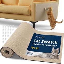 Protecto Dog & Cat Couch, Wall & Door Scratch Furniture Protector, Beige, 79 x 16-in