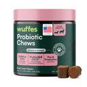 Wuffes Digestive Probiotics Gut Support with Digestive Enzymes Pork Liver Flavored Soft Chew Supplement for Dogs, 60 count