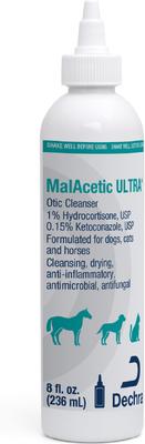 MALACETIC ULTRA Otic Cleanser for Dogs, Cats & Horses, 8-oz bottle