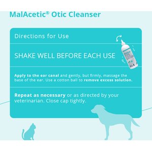 MalAcetic Otic Cleanser for Dogs & Cats, 16-fl oz bottle
