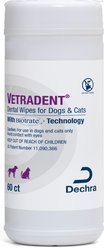 VETRADENT Organic Natural Mild Vanilla Flavored Dog & Cat Dental Wipes, 60 count slide 1 of 6