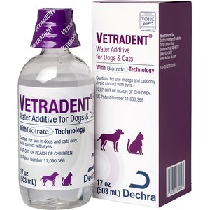VETRADENT Dog & Cat Dental Water Additive, 17-fl oz bottle