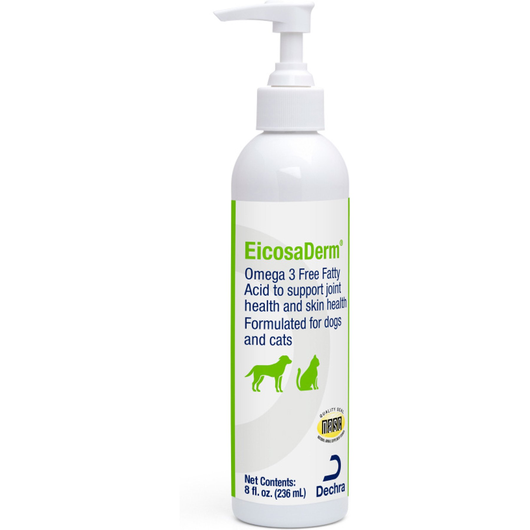 EicosaDerm Omega 3 Liquid Dog & Cat Nutritional Supplement, 8-oz