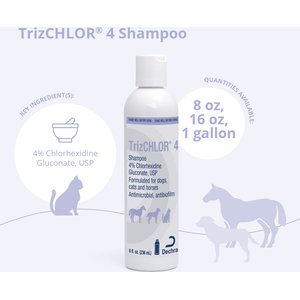 TrizCHLOR 4 Shampoo for Dogs, Cats & Horses, 8-fl oz bottle
