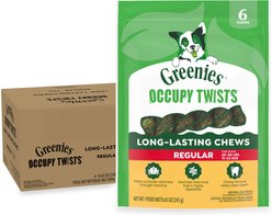 Greenies Occupy Twists Regular Chicken Flavor Natural Long-Lasting Chews Dog Treats, 24 count
