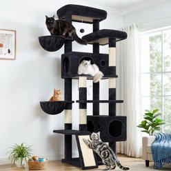 Globlazer Scratching Post & Board 77-in Tall Plush Condo Cat Tree, Dark Gray