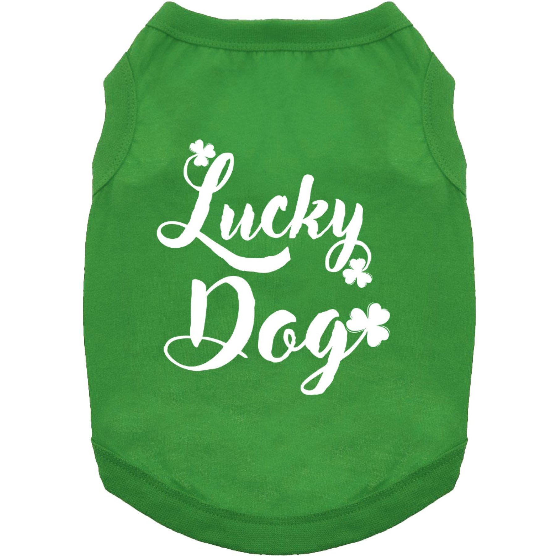 Doggie Design Lucky Graphic Dog Shirt, Emerald Green, X-Small