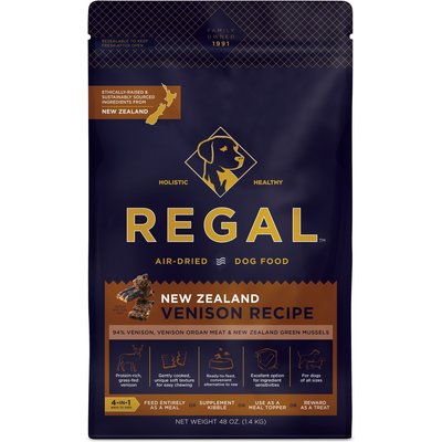 Regal Pet Foods Regal Pet Foods Air-Dried Limited Ingredient Diet Venison Flavored Dehydrated Dog Food & Topper, 48-oz bag