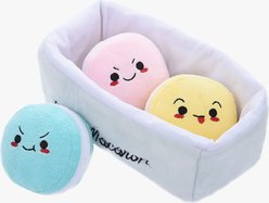 HugSmart Macarons Puzzle Crinkle Squeaky Hide & Seek Plush Dog Toy, Small/Medium