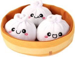 HugSmart Soup Dumplings Puzzle Crinkle Squeaky Hide & Seek Plush Dog Toy, Small/Medium slide 1 of 5