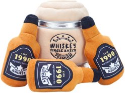 HugSmart Whiskey Barrel Puzzle Squeaky Hide & Seek Plush Dog Toy, Small/Medium