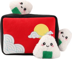 HugSmart Bento Box Puzzle Squeaky Hide & Seek Plush Dog Toy, Small/Medium