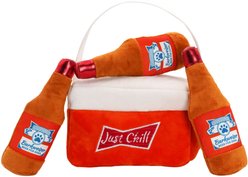 HugSmart Beer Cooler Puzzle Squeaky Hide & Seek Plush Dog Toy, Small/Medium