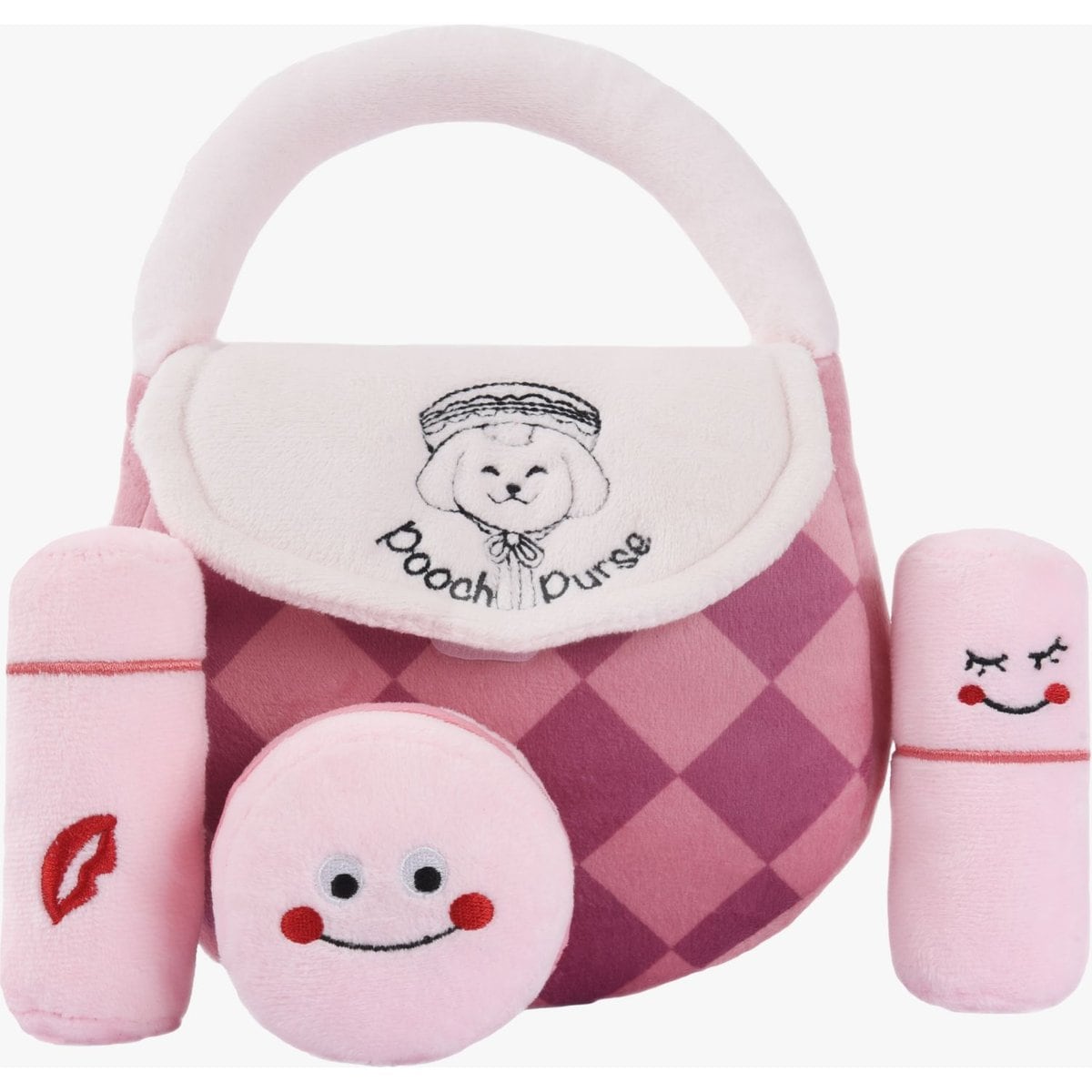 HugSmart Handbag Puzzle Squeaky Hide & Seek Plush Dog Toy, Small/Medium