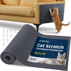 Protecto Cat Scratch Furniture Protector for Couch, Wall & Door, Grey, 39.5 x 16-in