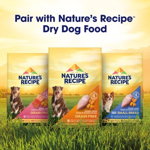 Nature's Recipe Grain-Free Chicken Recipe, Chicken & Venison Recipe & Chicken & Duck Recipe in Savory Broth Variety Pack Wet Dog Food, 2.75-oz, case of 24