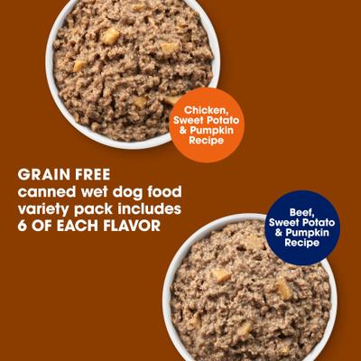 Show full view: Nature's Recipe Grain-Free Chicken & Beef Recipes Variety Pack Wet Dog Food, 13-oz, 12 count slide 4 of 11