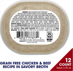 Nature's Recipe Grain-Free Chicken & Beef Recipe in Savory Broth Wet Dog Food, 2.75-oz tray, case of 12 slide 2 of 9