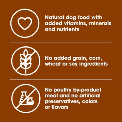 Show full view: Nature's Recipe Grain-Free Chicken & Beef Recipe, Chicken & Turkey Recipe & Chicken & Lamb Recipe in Savory Broth Variety Pack Wet Dog Food, 2.75-oz, case of 12 slide 5 of 12