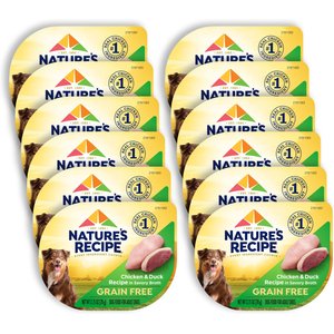 Nature's Recipe Grain-Free Chicken & Duck Recipe in Savory Broth Wet Dog Food, 2.75-oz, case of 12