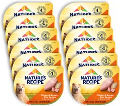 Nature's Recipe Chicken & Brown Rice Recipe in Savory Broth Wet Dog Food, 2.75-oz, case of 12