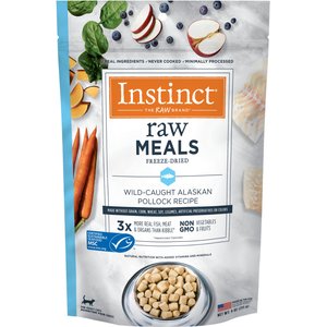 Instinct Freeze-Dried Raw Meals Grain-Free Wild-Caught Alaskan Pollock Recipe Cat Food, 9-oz bag