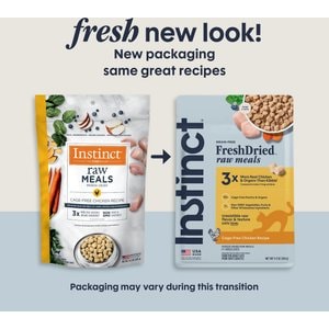 Instinct FreshDried Raw Meals Cage-Free Chicken Recipe Freeze-Dried Cat Food, 9.5-oz bag