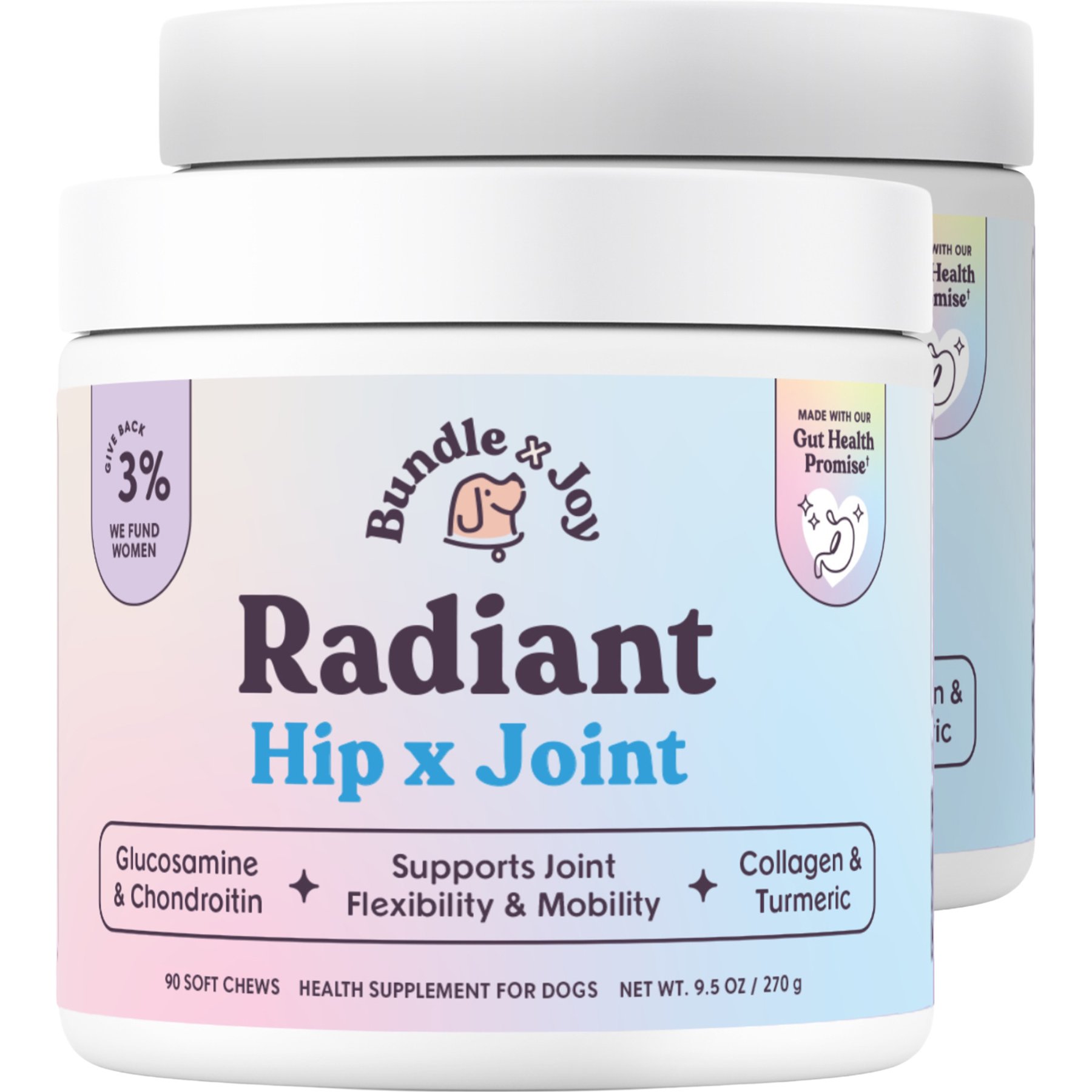Bundle x Joy Radiant Hip x Joint Chew Supplement for Dogs, 180 count bundle