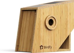 Birdfy Smart Solar Powered Ventilated Drainage Bamboo Bird House with Camera Lifetime AI Identify Auto-Record Nesting Stages & Alerts