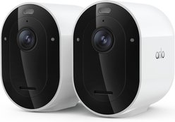 Arlo Pro Outdoor Security 2K HDR App-Compatible Battery-Powered 6th Gen Pet Camera, White, 2 count