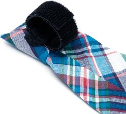 The Worthy Dog Madras Plaid Dog Neck Tie, Blue, Navy, Multicolored, Large slide 2 of 2