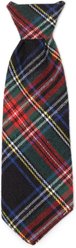 The Worthy Dog Black Stewart Dog Neck Tie, Black Multicolored, Large