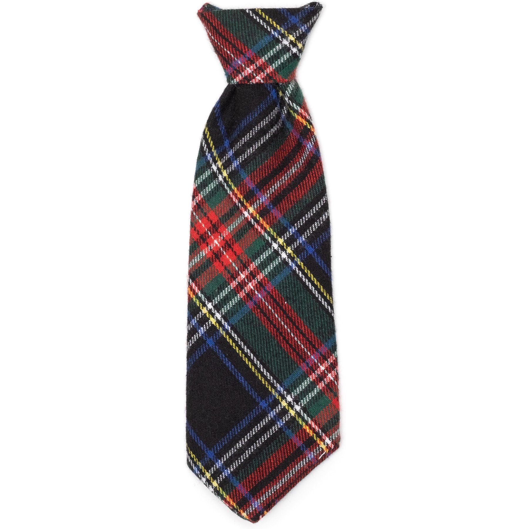 The Worthy Dog Black Stewart Dog Neck Tie, Black Multicolored, Small