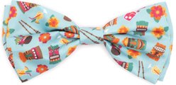 The Worthy Dog Tiki Time Dog Bow Tie, Blue, Large