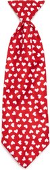 The Worthy Dog Hearts Dog Neck Tie, Red, Large