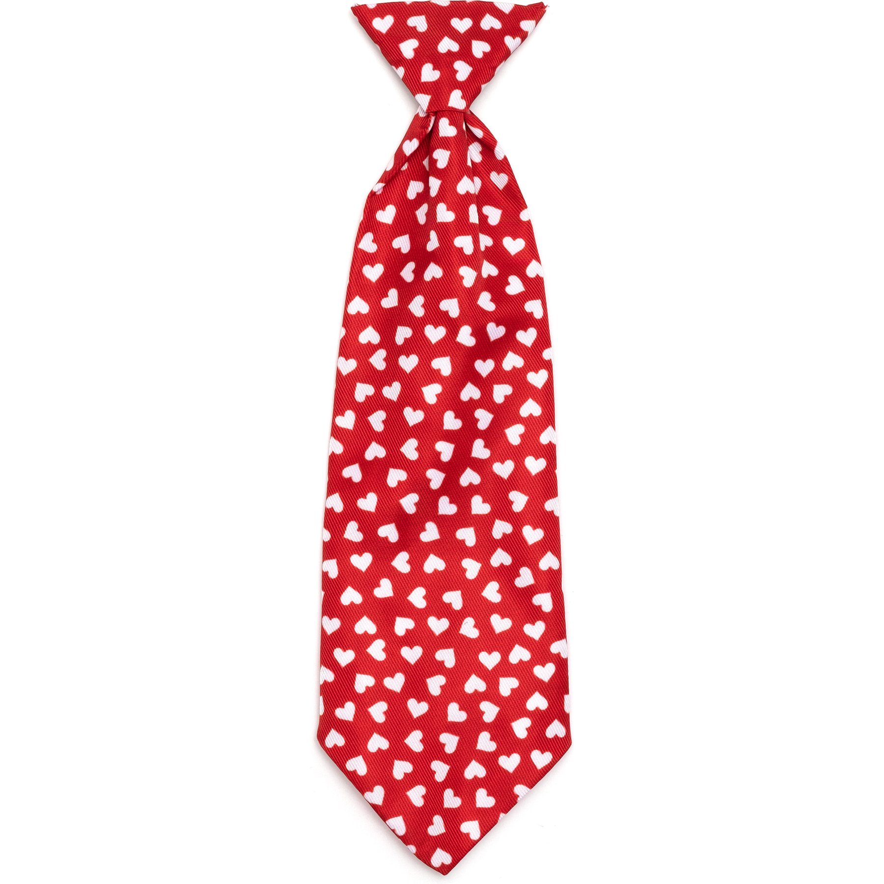 The Worthy Dog Hearts Dog Neck Tie, Red, Small