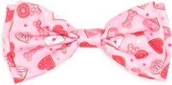 The Worthy Dog Love & Kisses Dog Bow Tie, Pink, Large