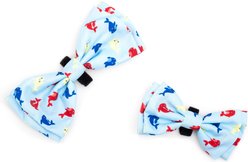 The Worthy Dog Narwhals Dog Bow Tie, Blue, Large slide 2 of 3