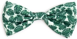 The Worthy Dog Tropical Leaves Dog Bow Tie, Green, Large