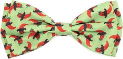 The Worthy Dog Chili Pepper Dog Bow Tie, Lime, Large