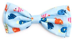The Worthy Dog Fishy II Dog Bow Tie, Blue, Small