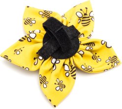 The Worthy Dog Bzzz! Flower Dog Collar Accessory, Yellow, Small slide 2 of 4