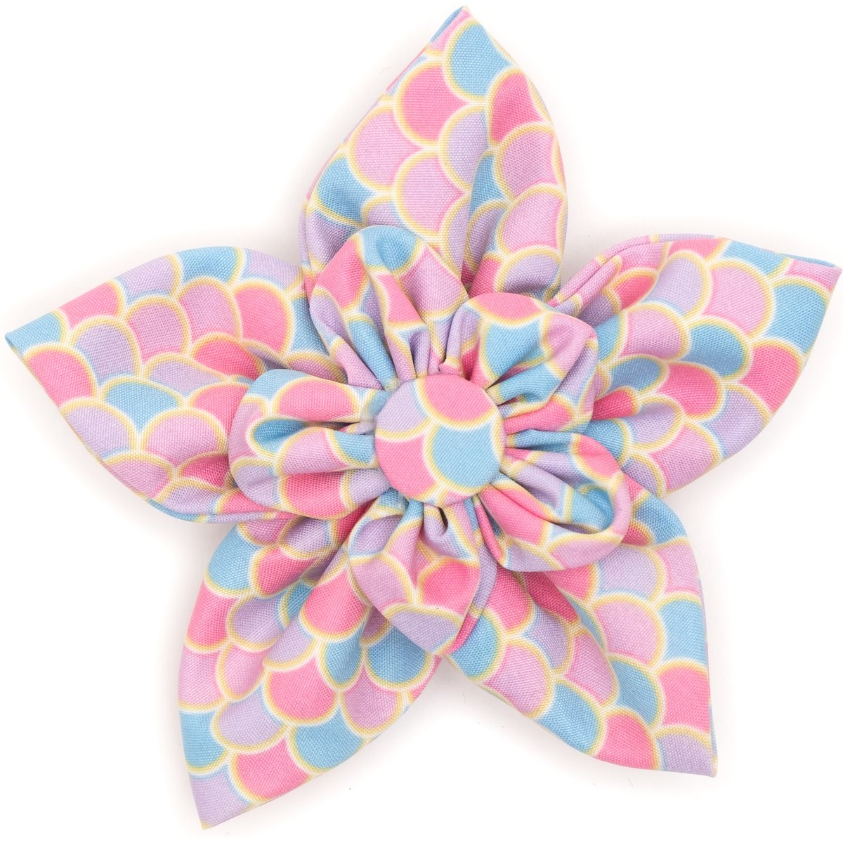 The Worthy Dog Mermaid Flower Dog Collar Accessory, Pink, Small