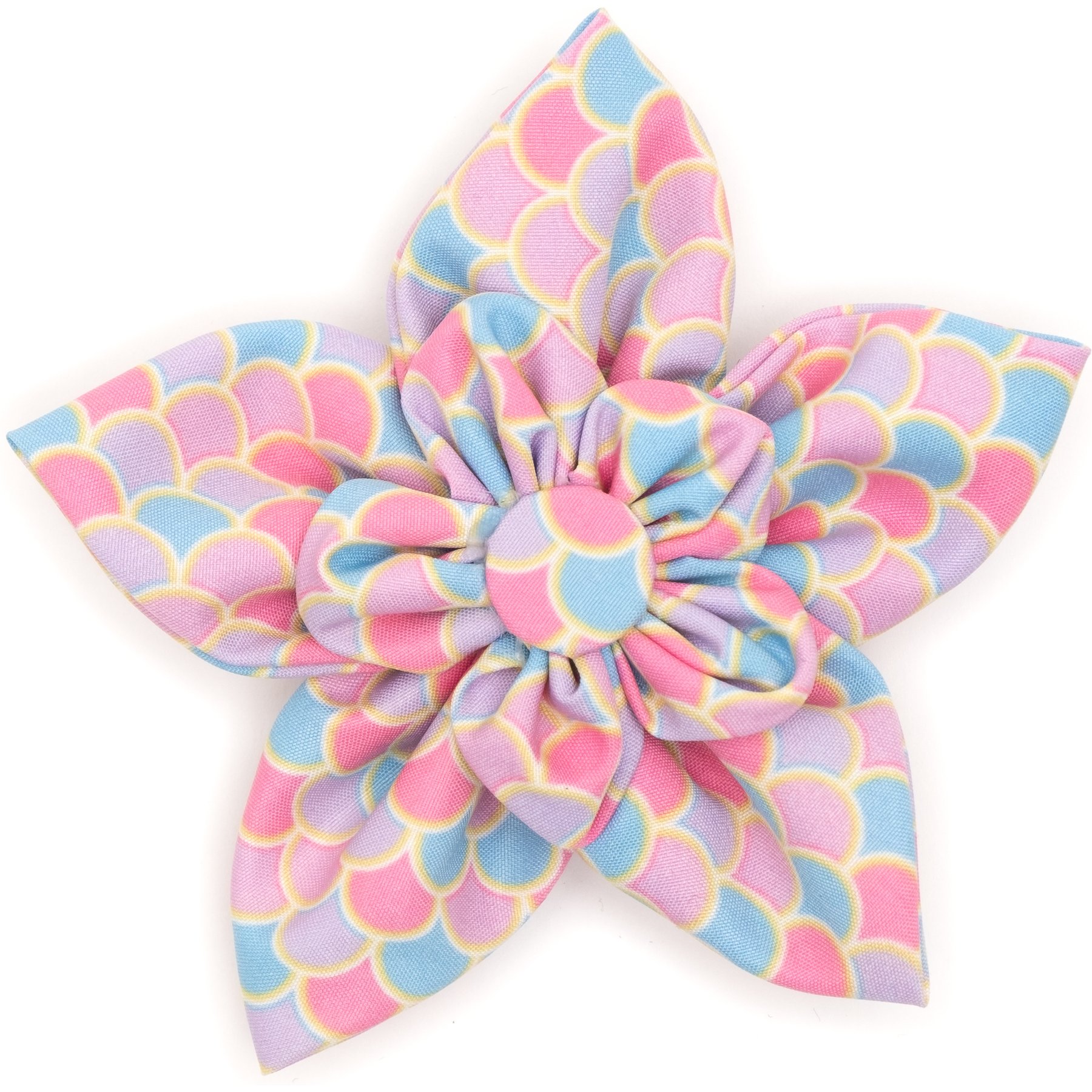 The Worthy Dog Mermaid Flower Dog Collar Accessory, Pink, Large