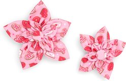 The Worthy Dog Love & Kisses Flower Dog Collar Accessory, Pink, Large slide 2 of 3