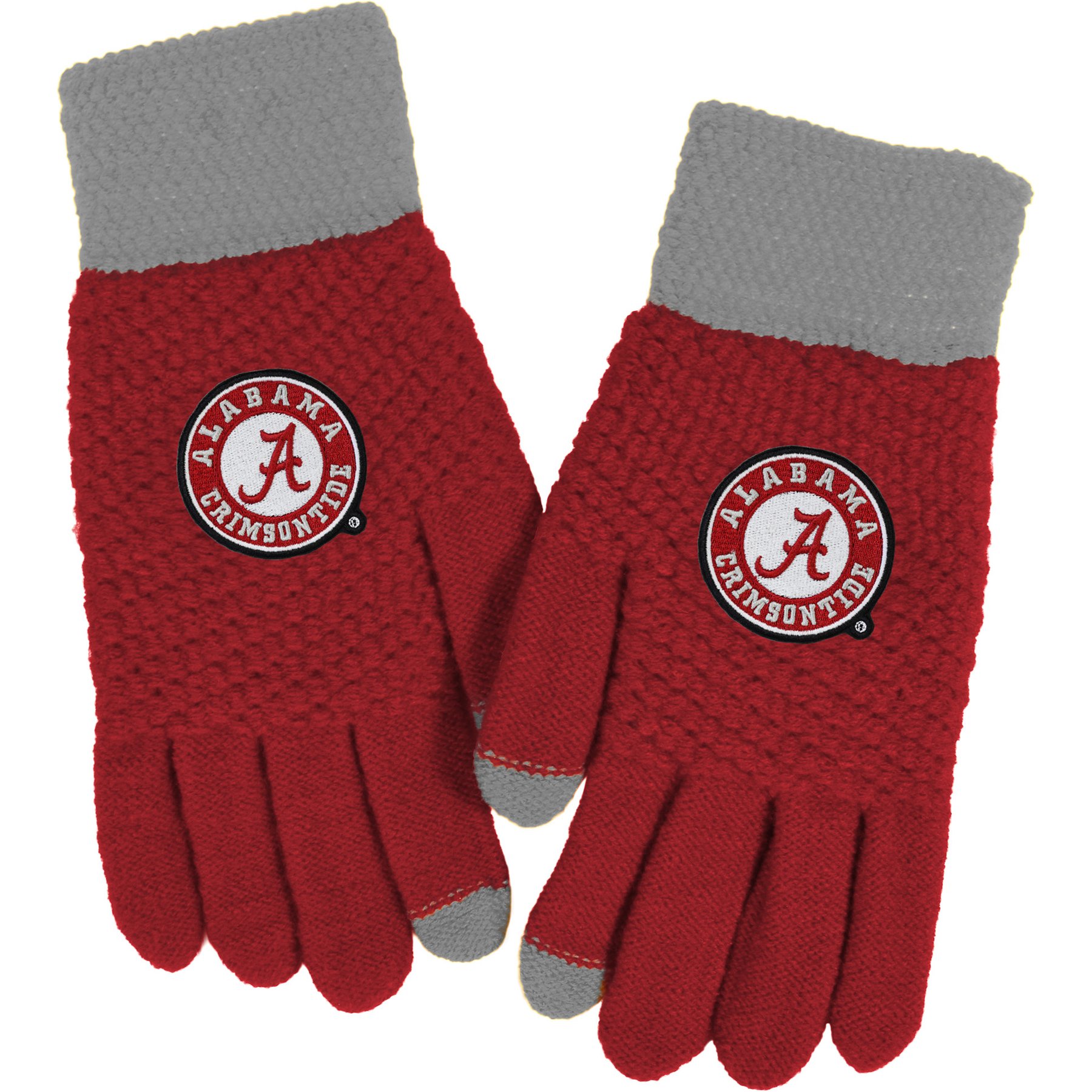 Littlearth Waffle Knit Gloves, Alabama Crimson Tide
