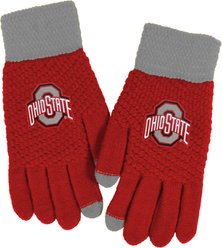 Littlearth Waffle Knit Gloves, Ohio State Buckeyes